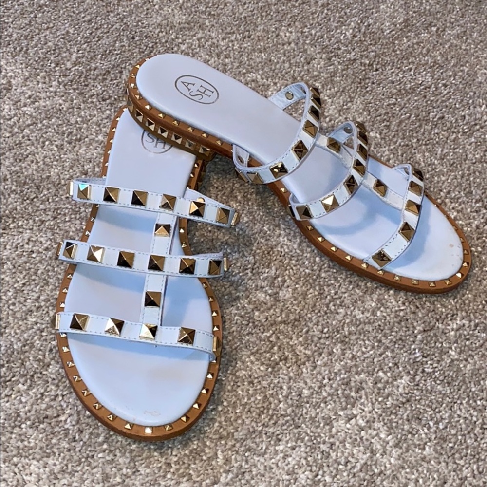 Ash Pop Studded Sandals Baby Blue